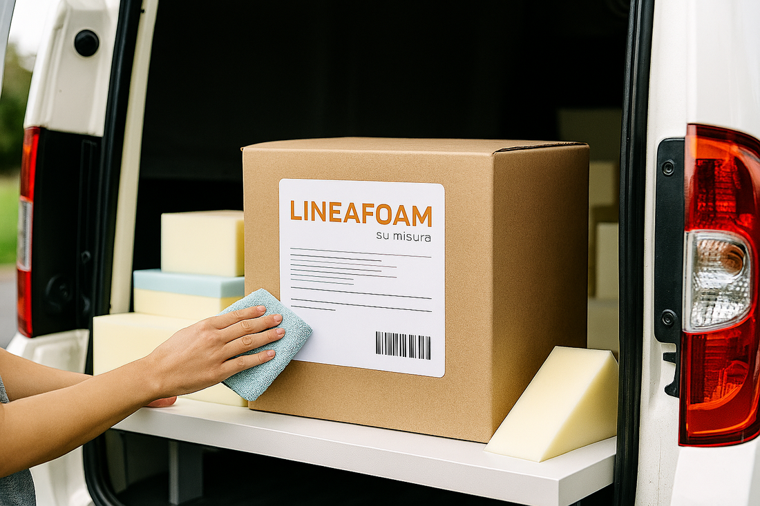 🚚 Tempi di consegna LINEAFOAM: veloci, tracciabili, sicuri