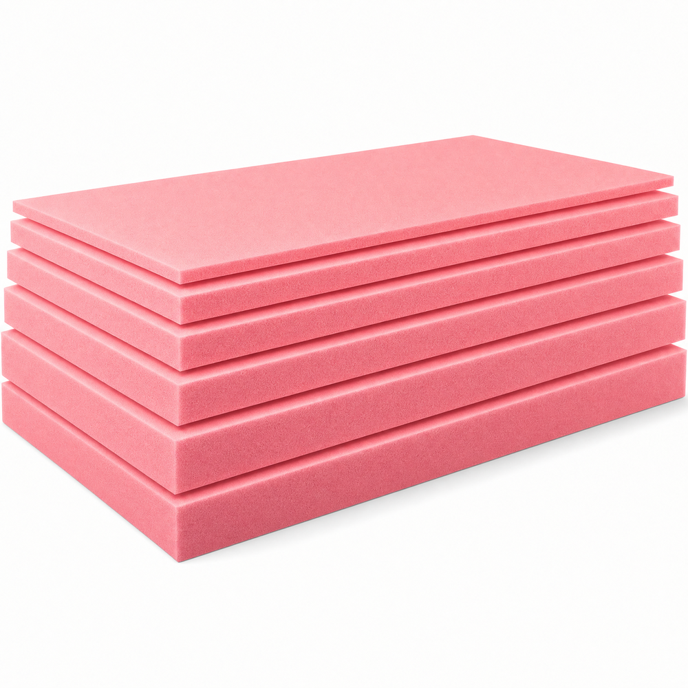 Lastra Gommapiuma HR 30 kg/m³ – 200x100 cm Rosa Ignifuga